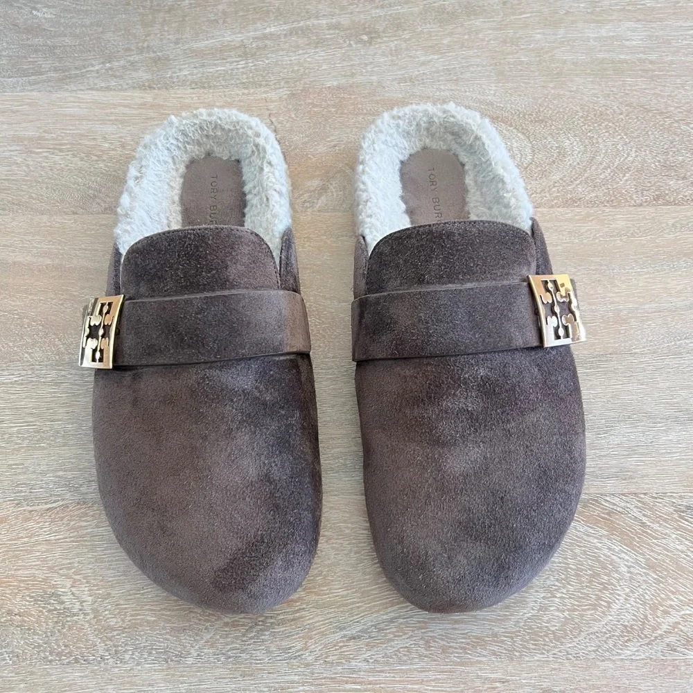 Tory Burch Mellow Suede Shearling‎ Mules